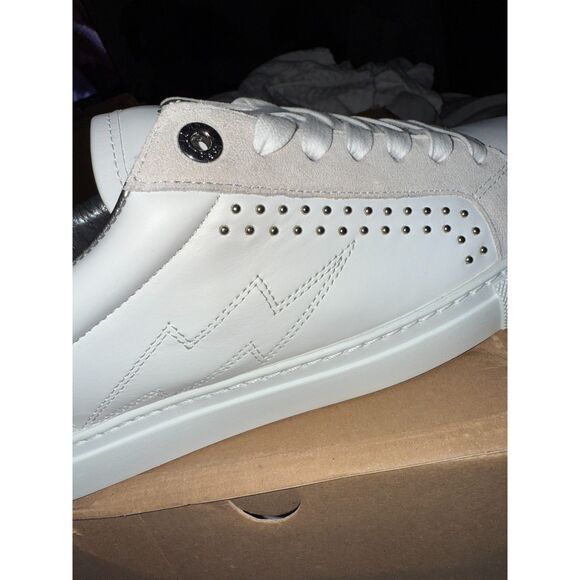 NIB Zadig & Voltaire Lightning Bolt Studded Sneakers size 40 - Picture 6 of 12
